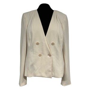 A By Anthropologie Women’s‎ Blazer Jacket Size US 4 Off- White Long Sleeve ECU